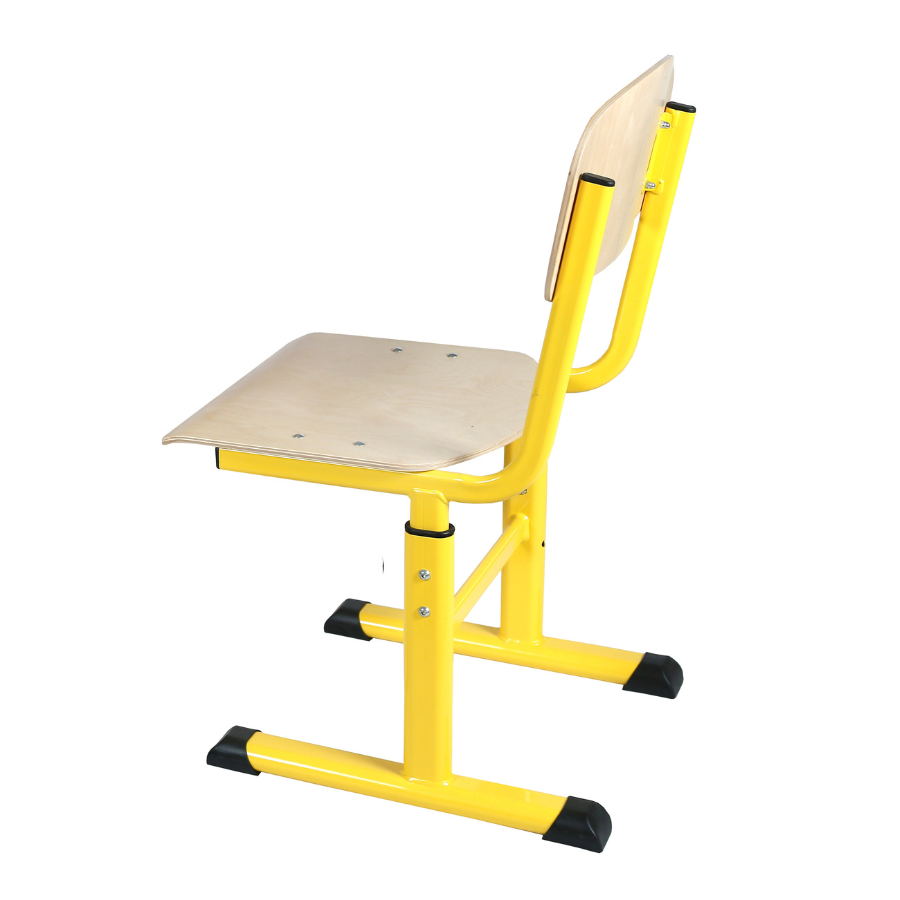 Учнів. стілець Т-подіб. з регулюв. глиб. сидіння, рост. гр. №(2)3-5, каркас-плоскоов. труба, покр.-безкольор. лак,АЛМАНТ,360х380-415х(670)710-790,h=(310)350-430